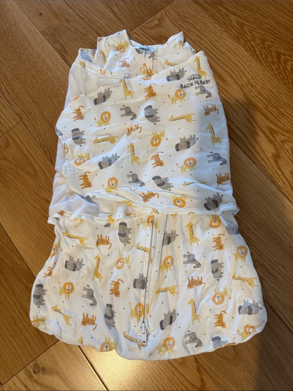 Halo SleepSack Swaddle - Yellow, Gray, Brown Safari Print